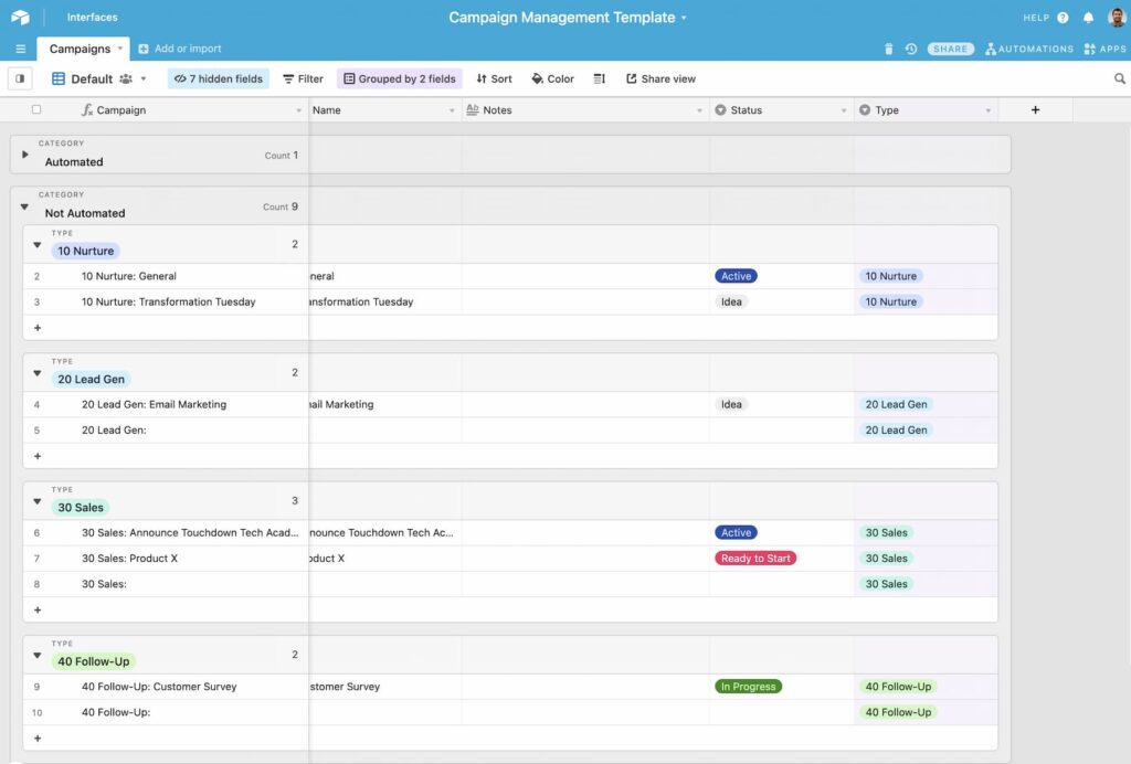 Free Marketing Campaign Management Template